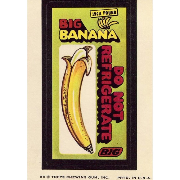 1970's Topps Wacky Packages Trading Cards / Stickers - Big Banana Pen - Picture 1 of 1